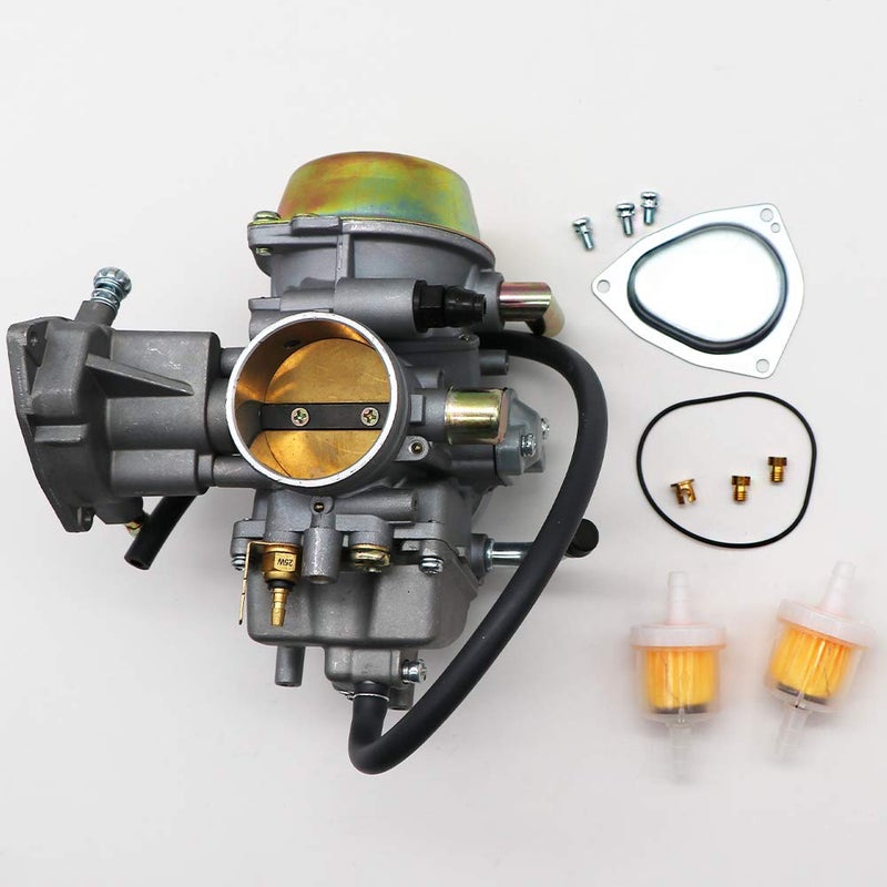 KIPA Carburetor For Yamaha RHINO 660 YFM660 YXR660FA YXR660FSE YXR660FH YXR660 Hunter UTV ATV 2004 2005 2006 2007 Replace OEM part number 5KM-14901-00-00 2Pcs New Main jets & 2Pcs Fuel Filters - Image 4